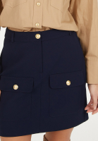 Skirt with pockets in elatic twill