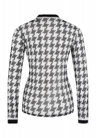 Mesh shirt with houndstooth pattern