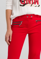Zipper pants from elastic jersey