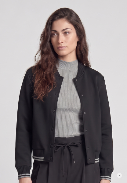 Bomberjacke mit Strickbündchen