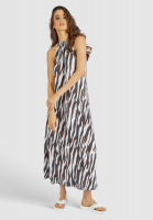 Halterneck dress with abstract animal print
