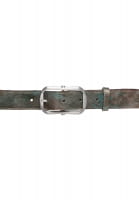 Belt with striking metallic bati-effect