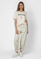 Shirt with glossy foil print