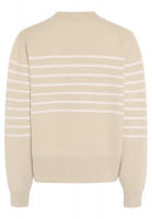 Sweater with placed stripes