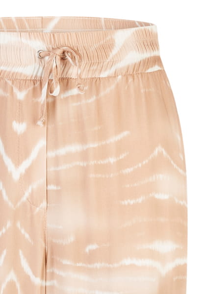 Cropped Schlupfhose mit tonalem Animalprint