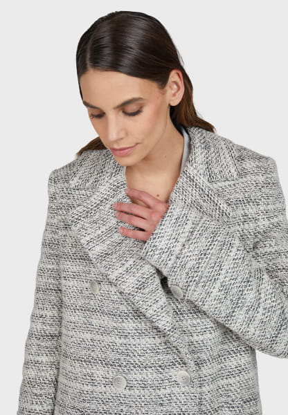 Tweed-look coat in a virgin wool blend