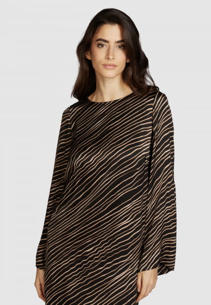 A-line dress with stripe print