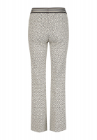 Flared pants in lurex jacquard