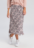 Midi skirt with dark snake print