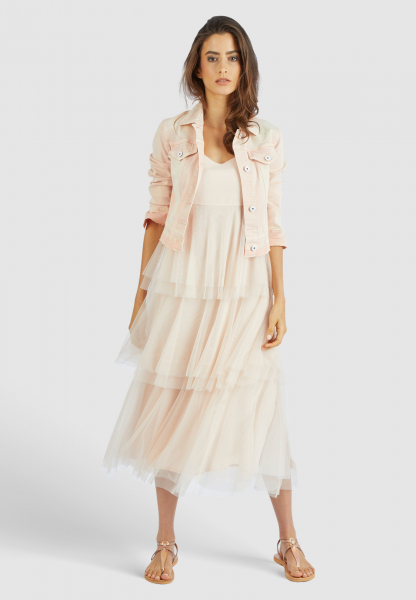 Midikleid mit Stufenvolants