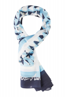 Silk scarf with geometric print