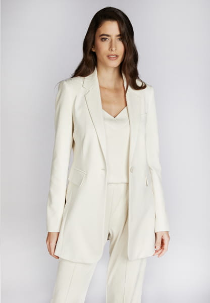 Longblazer aus veganem Veloursleder