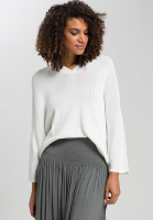 Sweater with polo neckline