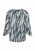 Blouse with abstract animal print