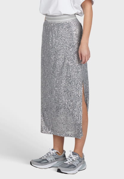 Sequin skirt with elasticated waistband