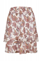 Mini skirt with paisley print