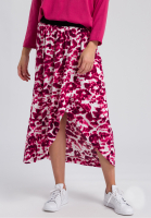 Wrap skirt with batik print