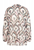 Blouse with ikat print