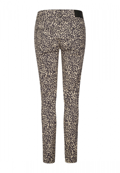 5-pocket trousers with leopard pattern