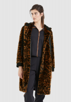 Mantel aus veganem Leopardenfell