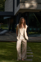 Blazer jacket in shimmering linen