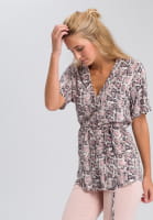 Blouse with dark snake print
