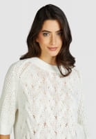 Sweater with cable knit structure