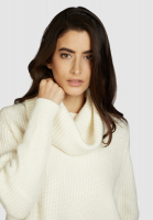 Knitted jumper with large turtleneck