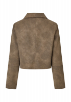 Cropped Jacke mit aufgesetzten Taschen