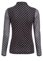 Mesh shirt with polka dot print