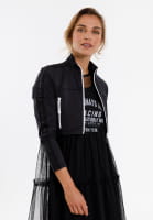 Sportjacke mit kontrastfarbenen Zippern
