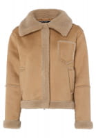 Faux fur jacket in shirt style