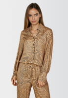 Bluse mit grafischem Print