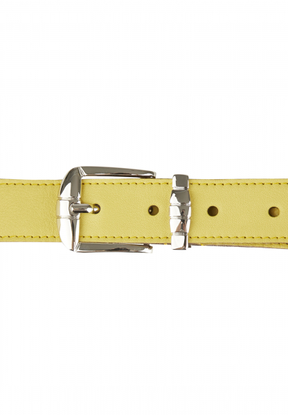 Belt with high-gloss buckle and loop