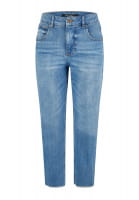 Cropped Fit Hose aus Blue Denim