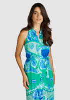 Maxi dress with tropical print