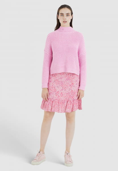 Turtleneck sweater with overcut shoulders