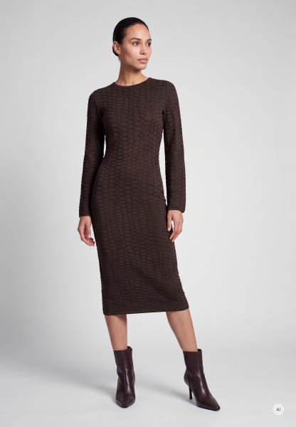 Strickkleid aus sparkling Kroko-Jacquard