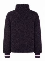 Blouson with striped knit