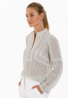 Tunic blouse from stripe batiste