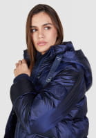 Puffer jacket with ribbed cuffs