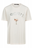 Shirt with glossy foil print