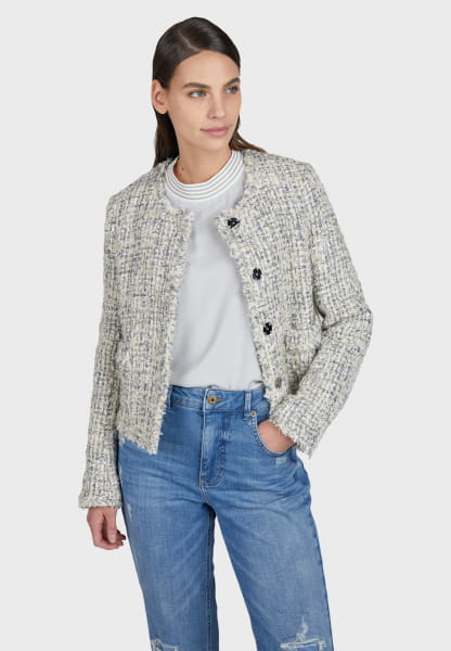 Tweed-Jacke mit Pailletten