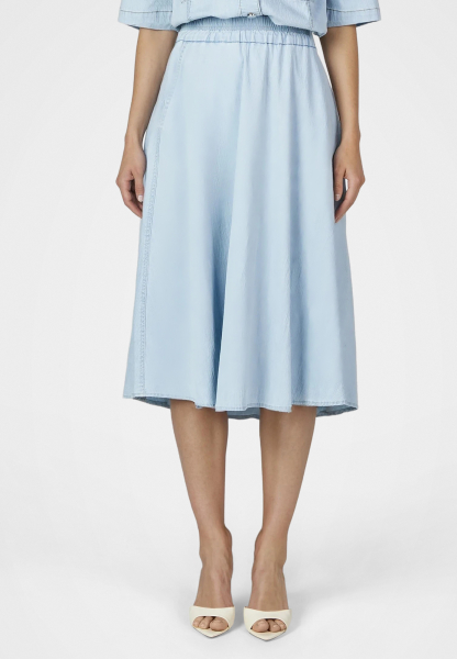 Indigo Tencel blend denim skirt