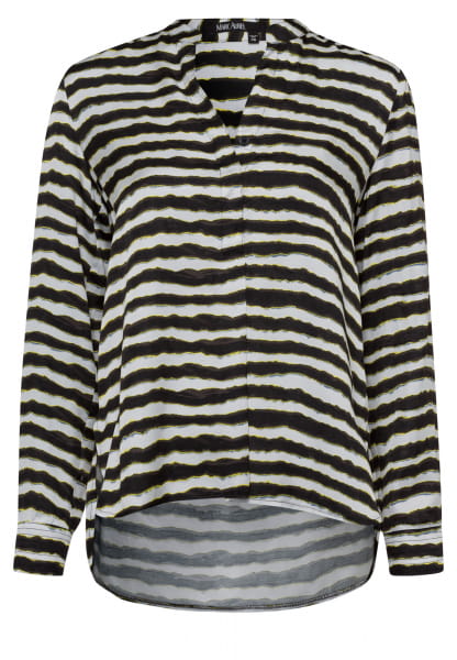 T-shirt with stripe pattern and glitter cuffs