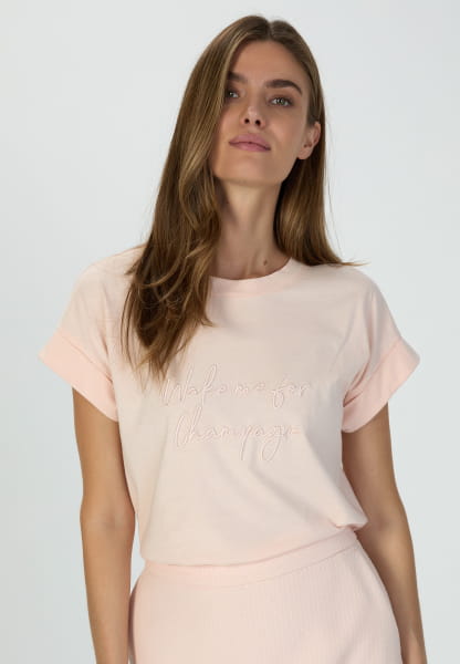 T-Shirt mit "Wake me for Champagne" Stickerei