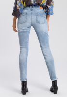 5-Pocket-Jeans with fringed hem