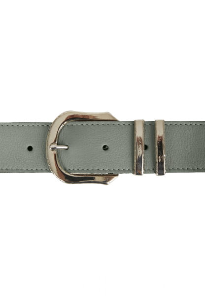 Belt with high-gloss buckle
