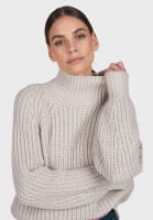 Turtle sweater made of semi-patent rib