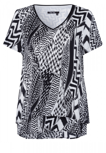 Shirt blouse with ethno-print